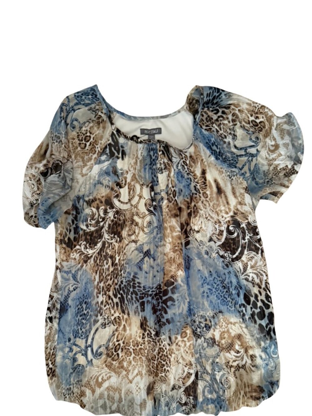roz and ali Size 1X Flowy Short Sleeve Shirt